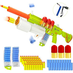 UNIKONIO Electric Foam Blaster Toy Gun, Automatic M416 Blaster Gun Magazine, 3 Modes Automatic & Manual Cartridge Ejection & Grenade Launcher, Toy Drats Gun - 015
