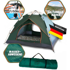 Loreley® Nature Tent in the Middle Rhine Germany Premium – Quick & Easy Assembly with Additional Canopy – Ultra Light & Small Pack Size – Camping Outdoor Festival Fishing Motorcycle Beach Shelter