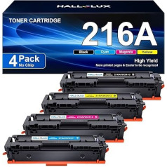 216A Toner Cartridge 216A Toner Set Compatible with HP 216A W2410A W2411A W2412A W2413A for HP Color Laserjet Pro MFP M183fw Toner M182n M183fdw M182 M182nw M155 (1 Black, 1 Cyan, 1 Magenta, 1 Yellow)