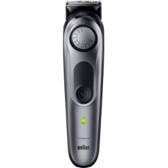 Braun Series 7 BT7420 Professional Chin Trimmer for Men, 40 Length Settings, Barber Tools, Charging Base, Travel Floor, Chin Template, Battery