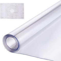 VEVOR Tablecloth Table Protector Square PVC Desk Pad 1372x1372mm Waterproof Table Protector Desk Pad Table Cloth for Office Dresser Dining Room Table 2mm Thickness