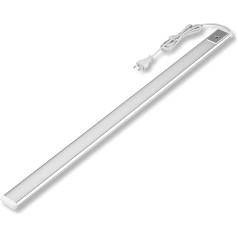 REV Under-Unit Light Kitchen LED Aluminium Cabinet Lighting 90 cm 10 W 850 Lumen 3000 K Kitchen Lighting Flat with Sensor Easy Assembly Silver
