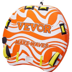 VEVOR Fun Schlauch-Set, Aufblasbare Towboote, Wassersport-Abschleppschlauch für Abschleppen von Booten - mit Flossen, doppelt genähter Nylonabdeckung und gepolsterten Griffen