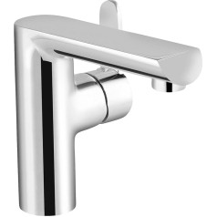 Cornat SEM1 Semme Single Lever Mixer Tap - Chrome-Plated Brass Body - Effortless Shaft Attachment - With Pressure Drain Valve / High Pressure Tap / Bathroom Tap / Basin Mixer Tap / SEM1