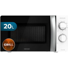 ProClean 2110 Microwave 20 Litre Capacity, 700 Watt Power, 6 Function Levels, 30 Minute Timer, Defrost Mode and Grill Function, White