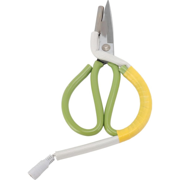 Electric Heated Dressmaking Scissors, Heated Scissors with Adjustable Temperature Power Hot Shears Knife Steel Cutter Fabric Cutter Tools with Work Indicator for Clothing