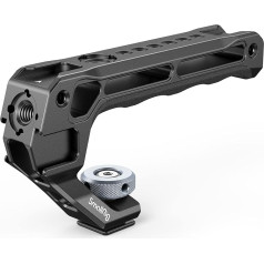 SMALLRIG Cold Shoe Top Handle Top Handle for Camera Cage, Universal Video Rig with 5 Cold Shoe Adapters for Attaching DSLR Cameras with Microphone/LED Light, Lightweight Only 129 g (Lite) - 3764