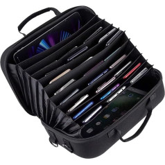 Akkordeon-Aktenordner mit Griff, Handyhalter mit 27 Fächern für Das Klassenzimmer, Aktenordner mit 27 Fächern, Aufbewahrungstasche für Mobiltelefone, Design mit Doppeltem Schultergurt
