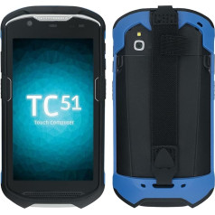 Heavy Duty Protective Case with Hand Strap for Zebra TC51/TC510K/TC52/TC56/TC57 Scanner (Blue)