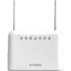 STRONG | 4G LTE Router 350 | Mobile Hotspot | Up to 150 Mbps 4G / 300 Mbps WLAN | Ideal for Camping Bus or Weekend House | 4 LAN Ports | Suitable for All SIM Cards | White