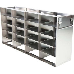 Cryomaster 4-6218 Edelstahl Schrankgestell für 28 Kryoboxen Kapazität, 569mm x 139mm x 389mm, Silber