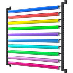 Wandmontiertes Lagerregal für Vinyl, Metallregal, robustes Vinyl-Aufbewahrungswerkzeug, Halter für Schilder- und Bannermaterial, Organizer für Stoffspulen, praktischer Bastelständer, 10/20 Rollen