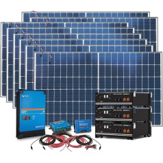 Island Solar System PV System 5.0 kW AC 7.2 kWh Memory, 3440WP Panels, LFP Battery, Victron Technology