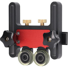 CYSFETENA Aluminium Alloy Spring Board with Double Wheel Sliding Roller, Adjustable Shock Absorption Table Saw Accessories for Woodworking, Featherboard for Precise Use