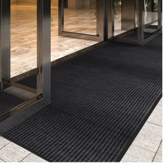 LVETOLS Fußmatte für hohe Verkehrsschutz, kommerzielle Qualität, gestreifte Bürste, Stufeneingangsmatte mit Gummi-Rückseite, niedriges Profil, kommerzielle Teppiche für den Eingangsbereich, leicht zu