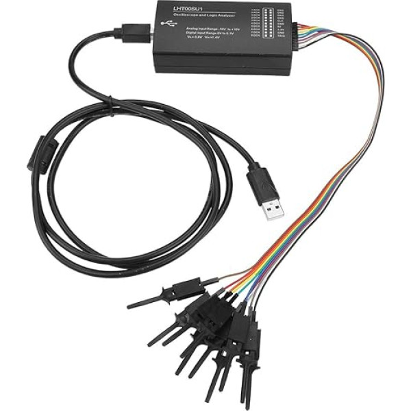 LHT00SU1 Virtual Oscilloscope Logic Analyzer Multifunction Generator USB Oscilloscope Logic Analyzer Salae Logic Analyzer 18 x 10 x 4
