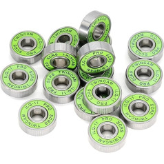 ILQ-11 608 RS Bearings 8 x 22 x 7 Green Longboard Speed Inline Skate Wheel Bearings Skate Roller Smooth Skate Roller Bearings (8 Pieces ILQ-11 Black)