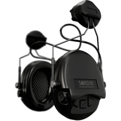 Sordin MIL AUX Slim Ear Protection - Active Military Ear Defenders - Foam Cushion & Helmet ARC Connector