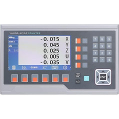 Lathes LCD Linear Scale Encoder Kit 5 Axis Digital Display Switch for Grinding Lathes 15 W (EU Plug)