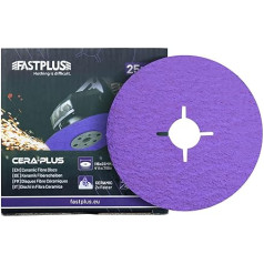 Fastplus 115mm Fiber Discs Ceramic Resin Fiber 40 Grit Heavy Duty Grinding and Grinding Discs for Angle Grinder 25 Pieces