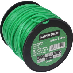 Nylonfaden – quadratisch, 4 mm, 144 m Länge, ideal für Gartenarbeit und Bündeln, robust und langlebig