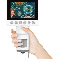 USCAMEL 1000 x Portable Microscope for Children - Pocket Mini Digital Microscope for Adults with Preparations for Science Learning, Edu Gift, Rechargeable, Age 8-12, Children, Students