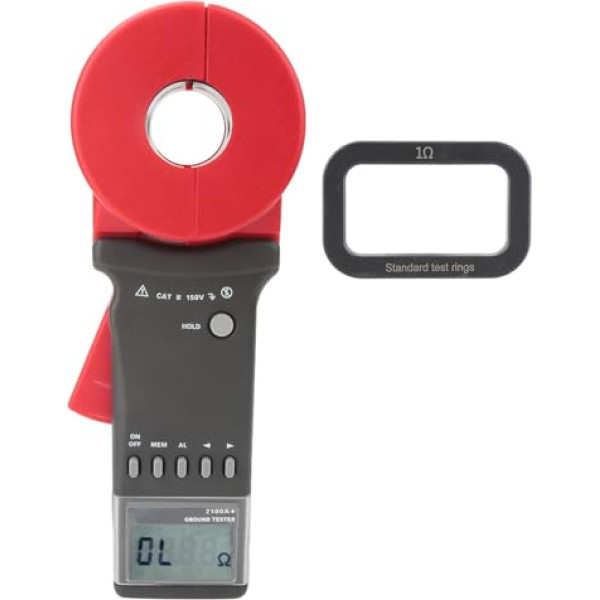 ETCR2100A Digital Clamp on the Ground Earth Resistance Tester Gauge Round Mouth Premium Quality High Accuracy Resistance Range 0.01 200 under for Electrical Maintenance Professionals
