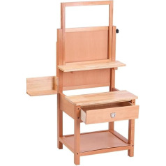 Multifunctional Solid Wood Drawing Stool with Lifting Drawer - Portable Art Studio Sketch Easel for Artists, Designers and Creative Professionals