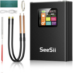 Seesii Spot Welder for Batteries - SE-215 Spot Welder 5000 mAh with 30 Speed Adjustable, Battery Spot Welder LCD for Welding Battery Plates