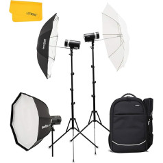 Godox AD300 Pro AD300Pro Double Flash Backpack Kit, GODOX AD-S60S Softbox, 300W 2.4G TTL 1/8000 HSS Studio Lighting Kits, 0.01-1.5s Recycle Time