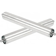 FörderbandIndustrielle Förderrolle aus Stahl, Durchmesser 25 32 38 50 60 MM, Edelstahl Rollenförderer Hochbelastbar für Förderbänder, Lager & Logistik, Einfache Montage, 2 Stück(D 25 mm,L 55