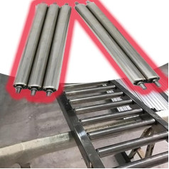 ZIUSFAC Ersatz Förderrolle Förderband Tragrollen Bootsanhänger Schwerkraftrolle Metallrolle 40 36 28 24 22 20 Zoll Lang Durchmesser 1.5 2 Zoll Schwerkraft Förderbandrolle 5 Stück(Dia 32MM/1.3in,L 600M