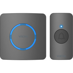 ENGA AC, bezvadu tīkla zvans, mācību sistēma, 38 skaņas, 200 m, melns