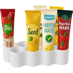 Naturalspring® Tubes Storage Box Organiser for Standard Tubes White Tube Holder - Order in the Fridge & Kitchen