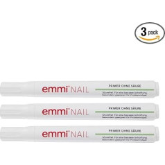 Emmi Nail Primer Pen Acid-free - Bonding Agent for Problem Nails & Artificial Nails | Optimal Adhesion for Gel Modelling | Primer without Acid for Home & Nail Studio | 3 x 7 ml Pen