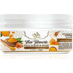 NW Brand Turmeric Body Scrub - Natural Exfoliator for Smooth Skin, Removes Dead Skin Cells, Reduces Dark Spots, for Face & Suitable for All Skin Types 100 g