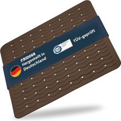 RIDDER Playa Shower Mat, Approx. 54 x 54 cm, Brown, Suitable for Allergy Sufferers, Made in Germany, Sustainable, Recyclable, Washable, PVC-Free