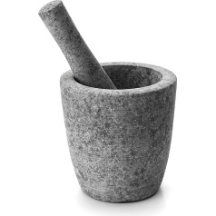 LACOR 60518 Granite Mortar and Mortar, Stone, Grey, 12 x 12 x 12 cm
