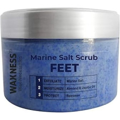 Waxness Sea Salt Scrub for Feet - Moisturising and Nourishing Treatments for Feet - 3 in Marine Sea Salt Scrub for Feet 250 g