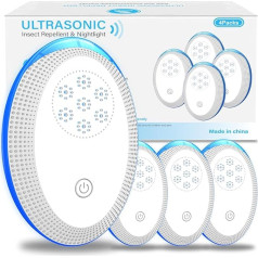 Ultrasonic Pest Repeller, Electronic Insect Repellent Mouse Traps, 4 Packs Indoor Mosquito Spider Repellent Plugin, Efficient Repel Rat, Spider, Mosquitoes, Mice