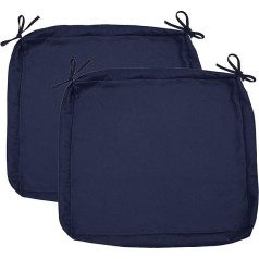 Sigmat Outdoor Seat Cushion Cover Modern 18 x 18 x 2 Inches (2 Covers) Navy