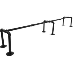 Ejoyous Industrial Style Clothes Rail, 188 cm Clothes Rack, Industrial Style, Wall Mounted Clothes Rack, Wardrobe for Hallway, Entrance, Bedroom, Closet, Laundry Room, Salon, 132 lb