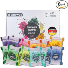Accentra My Shower Spa Shower Bombs Wellness Set, 16 Pieces, 8 Fragrances, Gift Set for Women, Men, Mum, Dad, Girlfriend, Partner, Gift Idea in Gift Box, Birthday Gift Idea