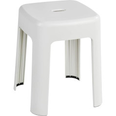 Wenko Bathroom Stool Alaska in White, PP 37 x 37 x 45.5 cm