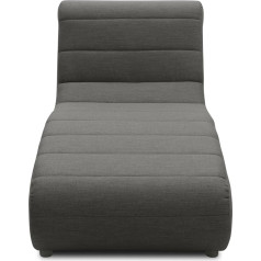 DOMO. collection Borkum Outdoor Sofa, Longchair, Weatherproof, Garden Furniture, Garden Lounger, Sofa, Garden Sofa, Upholstered Lounger, 73 x 152 x 80 cm (W x D x H), Anthracite