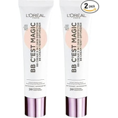 L'Oréal Paris Tinted Day Cream, For 24h Moisture and an Even Complexion, Magic BB Complexion Optimiser, No. 01 Very Light, 1 x 30 ml (Pack of 2)