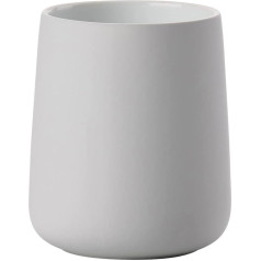 Zone Denmark Nova Porcelain Toothbrush Cup with Soft Touch Coating Diameter 8 cm Height 10 cm Soft Grey