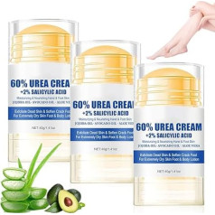 CLIUNT Pack of 3 Hydrating and Anti-Cracking Foot Cream, Moisturising and Anti-Crack Foot Cream, Urea Foot Cream 60%, Foot Care Relieves Extreme Dryness and Cracking of the Feet