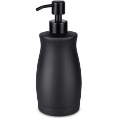 LALA DOLCE Soap Dispenser Stainless Steel Matte Black Kitchen Bathroom Hand Dish Lotion (Matte Black, 390ml)