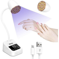 UV Lampe für Gelnägel - 27W Wiederverladbare Kabellose LED Nagellampe mit 3 Timing-Modi, Gooseneck Design für Schnelltrocknung, Professionelle UV Lampe für Salon und Zuhause